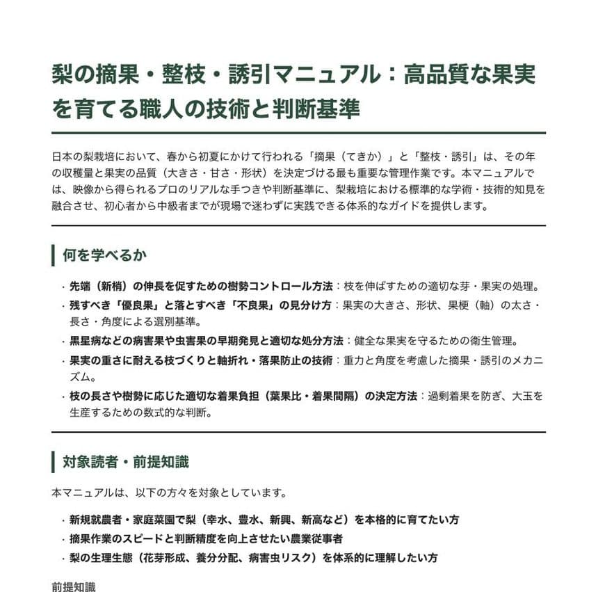 納品されたマニュアルの誌面